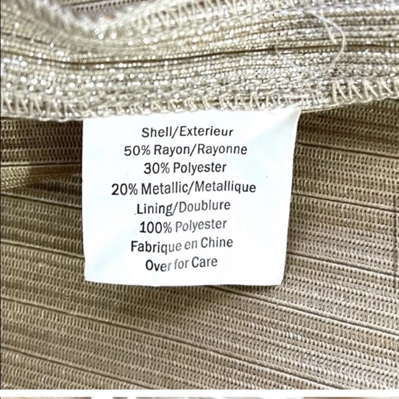 NWT Anthropologie Contrarian NY Gold Cocktail Dress Deep Back V size 0 - Picture 4 of 4